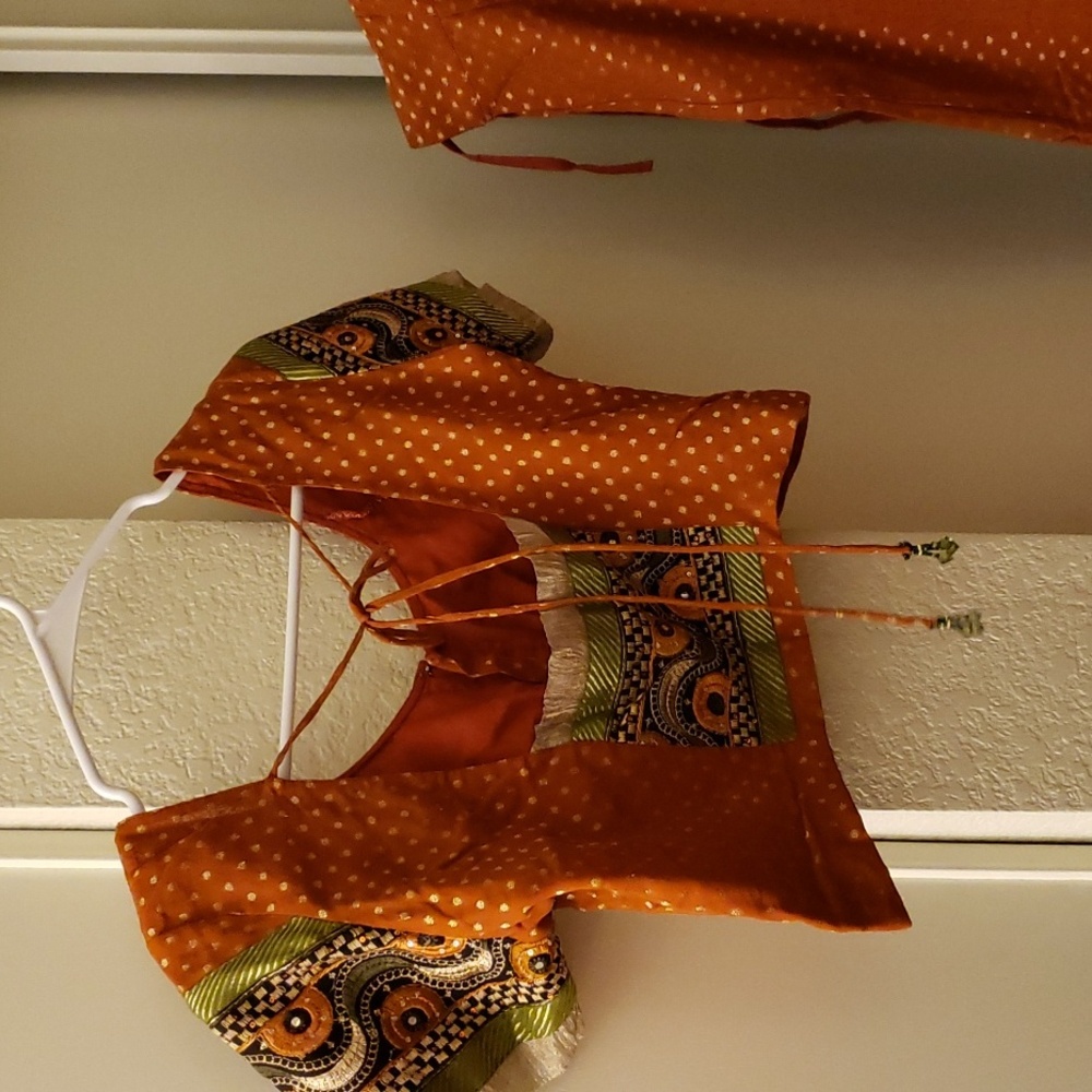 Orange Patterned Made In India Dress - Picture 5 of 5